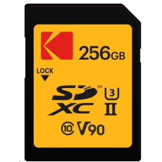 Kodak paměťová SD karta 256GB UHS-II U3 V90 Ultra Pro