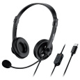 GENIUS sluchátka HS-230U, USB-C, 2.4m, černá