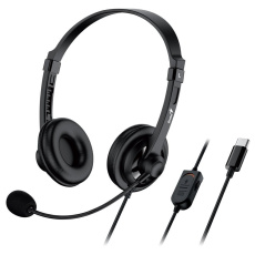 GENIUS sluchátka HS-230U, USB-C, 2.4m, černá GENIUS sluchátka HS-230U, USB-C, 2.4m, černá