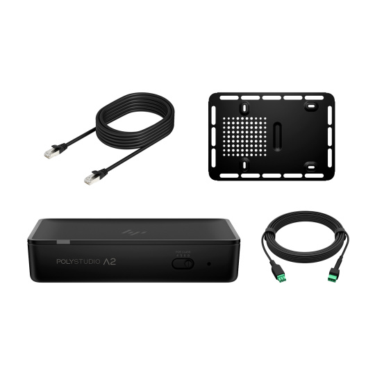 HP Poly Studio A2 Audio Bridge w/ CAT6A and Mic Extension Cable and Mounting Plate