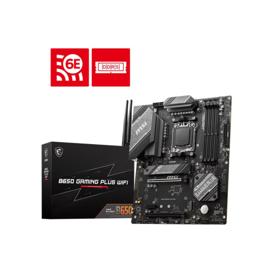 BAZAR MSI MB Sc AM5 B650 GAMING PLUS WIFI, AMD B650, 4xDDR5, 1xDP, 1xHDMI, ATX - NÁHRADNÍ OBAL