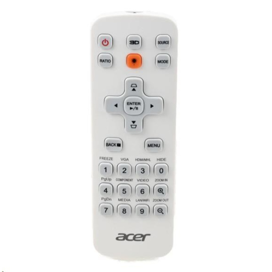 ACER Universal Remote Controller J3 25 keys, white, enter, Laser stand-alone package