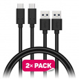 CONNECT IT Wirez USB-C (typ C) -> USB-A, USB 3.1 Gen 1, čierna, 1 m (2 ks v balení)