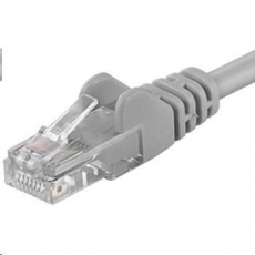 PREMIUMCORD Patch kábel UTP RJ45-RJ45 CAT5e 25m sivý