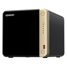 QNAP TS-464-4G 4-bay desktop NAS, 4-core Intel, 4GB DDR4, 4xSATA, 2xM.2, 2x 2.5GbE, HDMI, 4xUSB
