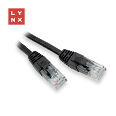 LYNX UTP patch kabel Cat5e, PVC, CCA, 20m, černý LYNX UTP patch kabel Cat5e, PVC, CCA, 20m, černý