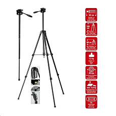 BAZAR - Braun stativ LW 168S (62-168cm, 1500 g, 3-směrná hlava, max.5kg, monopod) - POŠKOZENÝ OBAL