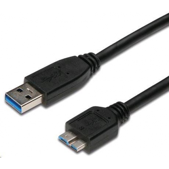 Kábel USB PREMIUMCORD 3.0 A - Micro B 3m, prepojenie (M/M)