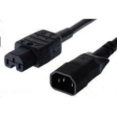 PREMIUMCORD Napájací kábel 230V predĺženie 2m (IEC320 konektory C14 - C15) PREMIUMCORD Napájací kábel 230V predĺženie 2m (IEC320 konektory C14 - C15)