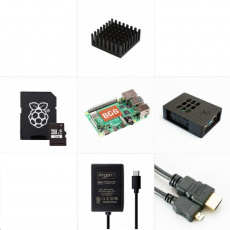 Raspberry Set Raspberry Pi 4B/4GB Cooler Master (SDHC karta + adaptér, Pi4 Model B, CM box, HDMI kábel, napájací zdroj)