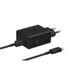 Samsung Dual USB-C 50W Cestovní nabíječka + USB-C Datový Kabel Black Samsung Dual USB-C 50W Cestovní nabíječka + USB-C Datový Kabel Black