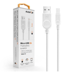 ALIGATOR datový kabel s prodlouženým konektorem microUSB, 2A, bílá ALIGATOR datový kabel s prodlouženým konektorem microUSB, 2A, bílá