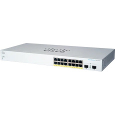 Prepínač Cisco CBS220-16P-2G, 16xGbE RJ45, 2xSFP, bez ventilátora, PoE+, 130W - REFRESH