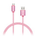 CONNECT IT Wirez Premium Metallic micro USB - USB, ružové zlato, 1 m