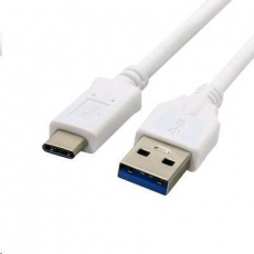 C-TECH USB kábel 2.0 AM na USB-C (AM/CM), 2 m, biela