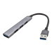 iTec USB 3.0 Kovový HUB 1x USB 3.0 + 3x USB 2.