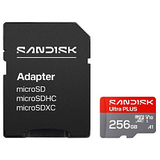 Sandisk Ultra PLUS micro SDHC karta 256GB UHS-I, V10, U1, C10, (200MB/s)