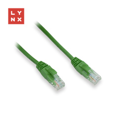 LYNX UTP patch kabel Cat5e, PVC, CCA, 15m, zelený LYNX UTP patch kabel Cat5e, PVC, CCA, 15m, zelený