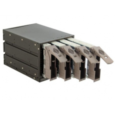 Interný box CHIEFTEC 3x 5,25" pre 4x SAS/SATA HDD, čierny, hot-swap, ALU
