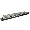 Solarix Modulárny nemontovaný patch panel 24 portov 1U SX24M-0-STP-BK-UNI-N