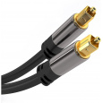 Kábel PremiumCord Toslink M/M, 6 mm, 1,5 m, čierny