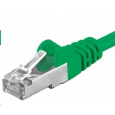 PREMIUMCORD Patch kábel CAT6a S-FTP, RJ45-RJ45, AWG 26/7 3m zelený