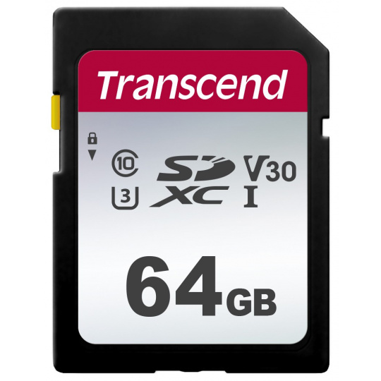 Karta TRANSCEND SDXC 64GB 300S, UHS-I U3 V10 (R:100/W:25 MB/s)