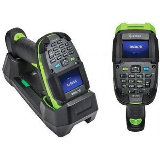 ROZBALENO - Zebra DS3678-KD, BT, 2D, HP, disp., FIPS, kit (USB), black, green