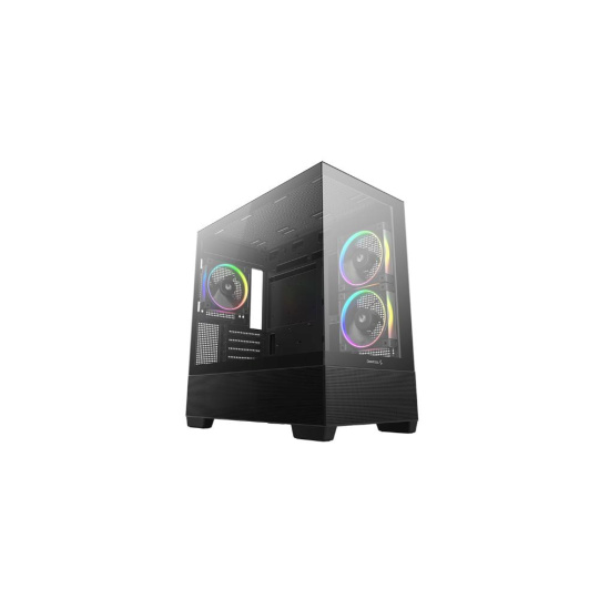 DEEPCOOL Case CG380 3F, mATX, ARGB, Průhledná bočnice, 3x 120mm Fan, černá DEEPCOOL Case CG380 3F, mATX, ARGB, Průhledná bočnice, 3x 120mm Fan, černá