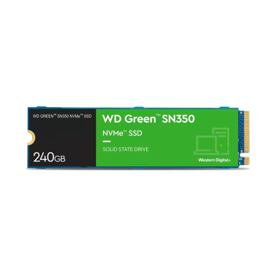 WD GREEN NVMe SSD 240GB PCIe SN350, Gen3 8GB/s, (R:2400/W:900 MB/s)