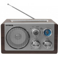 Orava RR-29 A rádio, 1 x 3,5W, AM / FM rádio, USB, AUX vstup, SD karta, hnědá / stříbrná