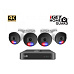 BAZAR iGET HOMEGUARD HGNVK88504 - PoE 4K UltraHD NVR CCTV 8CH + 4x kamera - poškozený obal