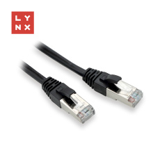 LYNX FTP patch kabel Cat5e PVC, CCA, 0,3m, černý (balení obsahuje 10ks) LYNX FTP patch kabel Cat5e PVC, CCA, 0,3m, černý (balení obsahuje 10ks)
