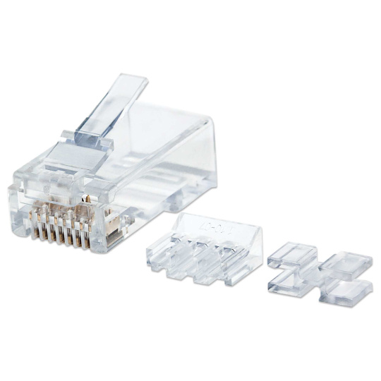 Intellinet konektor RJ45, Cat6A, UTP, 50µ, drôt, 80 ks v balení