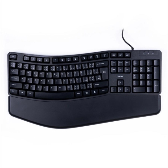 Hama ergonomická klávesnica EKC-400, odnímateľná podložka pod zápästie