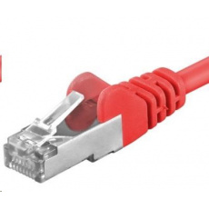 PREMIUMCORD Patch kábel CAT6a S-FTP, RJ45-RJ45, AWG 26/7 10m červený