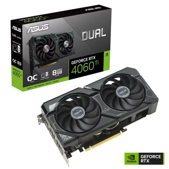 BAZAR - ASUS VGA NVIDIA GeForce DUAL RTX 4060 Ti 8G SSD OC, RTX 4060 Ti, 8GB GDDR6, 3xDP, 1xHDMI - Po opravě (Komplet)