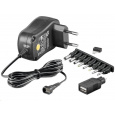 Univerzálny napájací adaptér Goobay 230V/3-12V DC 1500mA