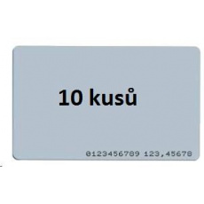 Karta ISO v balení 10 ks, RFID NFC/ISO14443, 13,56 MHz, biela, NTAG203 Karta ISO v balení 10 ks, RFID NFC/ISO14443, 13,56 MHz, biela, NTAG203