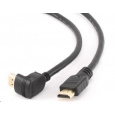 Kábel GEMBIRD HDMI na HDMI 4.5 m, 90° konektor (v1.4, M/M, pozlátené kontakty, tienené)