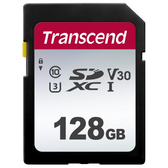 Karta TRANSCEND SDXC 128GB 300S, UHS-I U3 V30 (R:100W:25 MB/s)