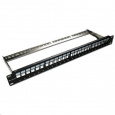 19" modulární stíněný patch panel XtendLan 24port, černý