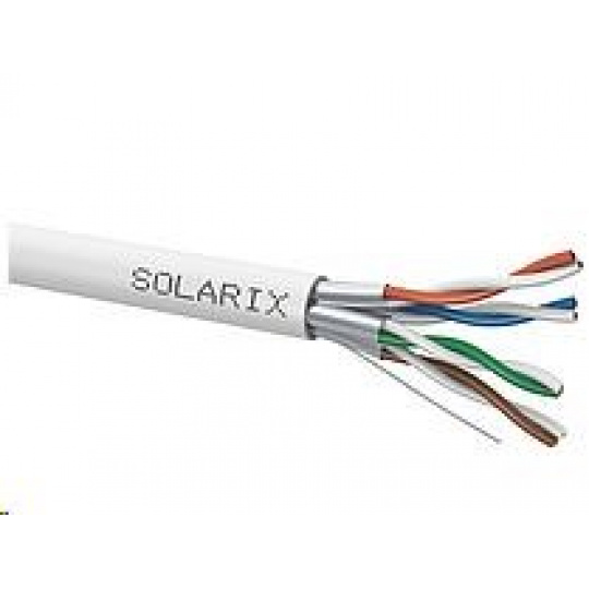 Inštalačný kábel Solarix STP, Cat6A, drôt, LSOH, cievka 500 m SXKD-6A-STP-LSOH