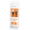 ADATA Sync & Charge Lightning kábel - USB A 2.0, 100 cm, plast, čierna