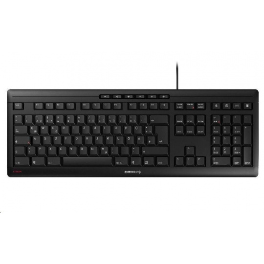 CHERRY klávesnice STREAM, USB, EU, černá