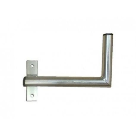 Držák antény na zeď u okna s pásem, levé uchycení, galvanický zinek, délka 25cm, průměr 3,2cm Držák antény na zeď u okna s pásem, levé uchycení, galvanický zinek, délka 25cm, průměr 3,2cm