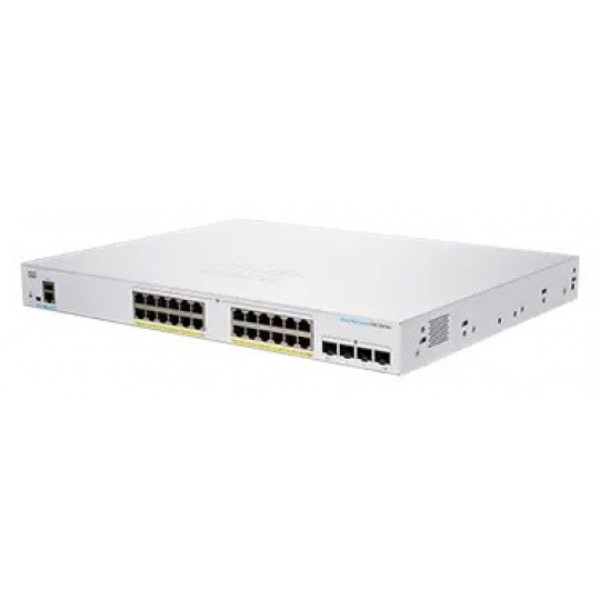 Cisco switch CBS250-24PP-4G-UK (24xGbE,4xSFP,24xPoE+,100W,fanless) - REFRESH