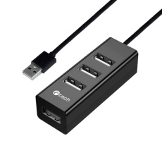 C-TECH USB Hub UHB-U2, 4x USB, černá