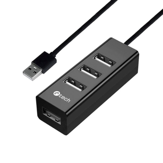 C-TECH USB Hub UHB-U2, 4x USB, černá
