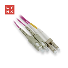 LYNX duplexní patch kabel MM, OM4, LC/SC, 50/125µm, 10m LYNX duplexní patch kabel MM, OM4, LC/SC, 50/125µm, 10m